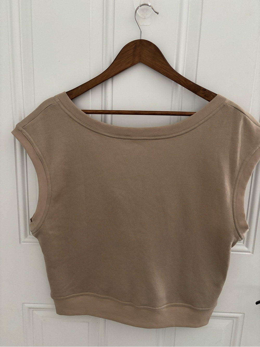 Anthropologie Cropped Boxy Tank Top - Taupe